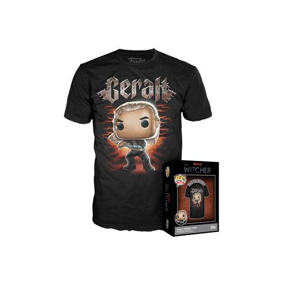 Funko POP! Boxed Tee: Witcher - Geralt (EMEA)-FK74487