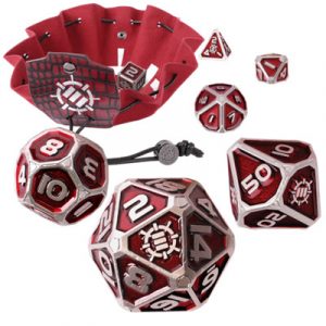 ENHANCE Tabletop RPGs 7pc Metal RPG Dice (Collector's Edition Red)-ENTTDM7520RDEW