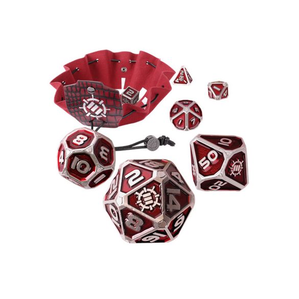 ENHANCE Tabletop RPGs 7pc Metal RPG Dice (Collector's Edition Red)-ENTTDM7520RDEW