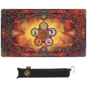 ENHANCE Trading Card Games TCG Playmat with Stitched Edges (Flames)-ENTTPC0500OGEW