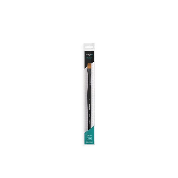 Vallejo - Brush / Effects - Flat Rectangular Synthetic Brush No. 8-B04008