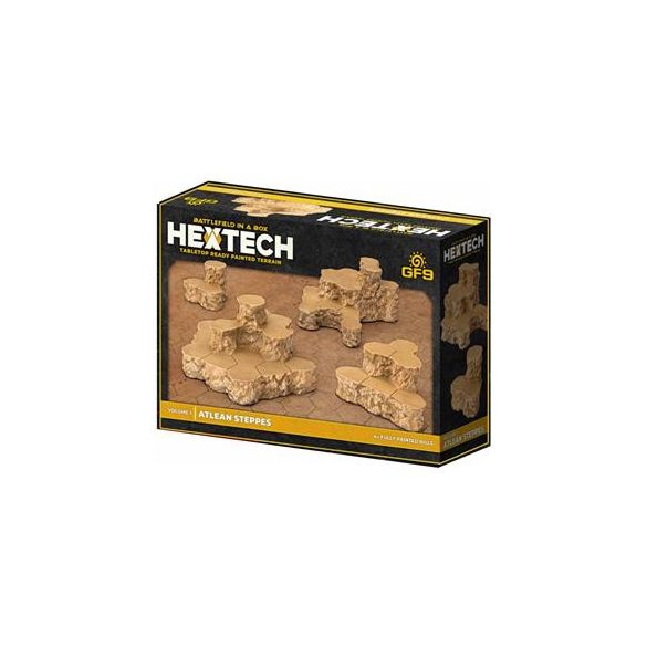 HexTech - Battlefield in a Box Terrain: Volume 1 Atlean Steppes (x4 / Battletech)-HEXT09