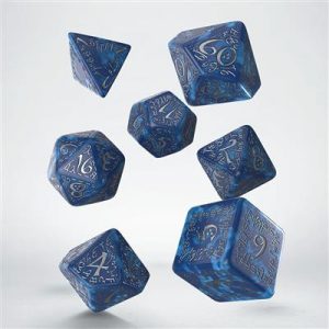 Elvish Cobalt & Silver Dice Set-SELV10