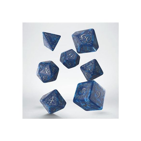 Elvish Cobalt & Silver Dice Set-SELV10