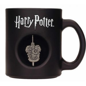 Gryffindor Emblem 3D Rotating Emblem Black Mug Harry Potter-SDTWRN22000