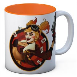 Harley Quinn Gun White-Orange Ceramic Mug Dc Universe-SDTWRN89459