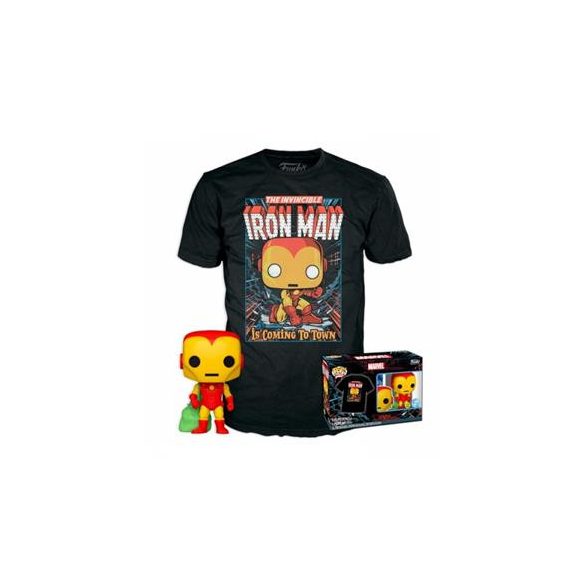 Funko POP! POP&Tee: Marvel - Holiday Iron Man-FK72836