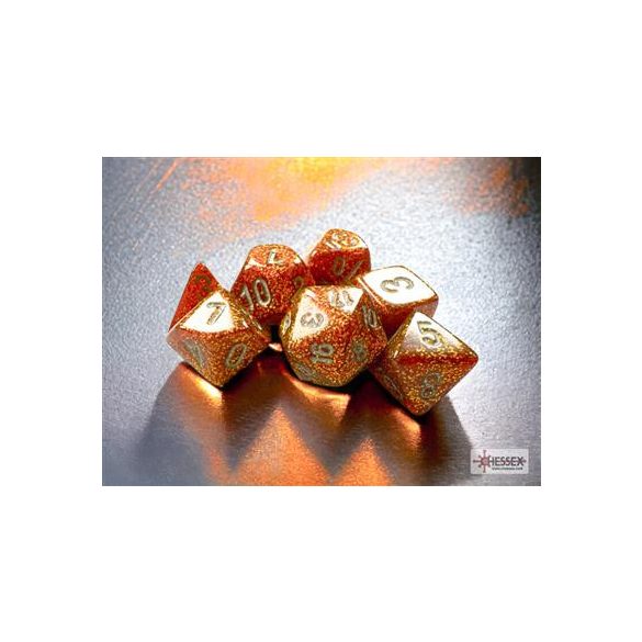 Chessex Glitter Mini-Polyhedral Gold/silver 7-Die Set-20503