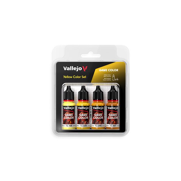 Vallejo - Game Color / 4 colors - Yellow Color Set 18 ml-72378