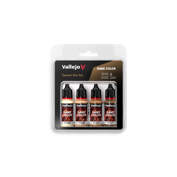 Vallejo - Game Color / 4 colors - Tanned Skin Set 18 ml-72380