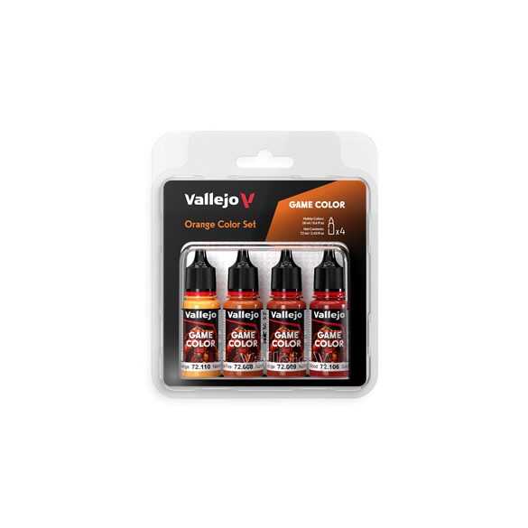 Vallejo - Game Color / 4 colors - Orange Color Set 18 ml-72381