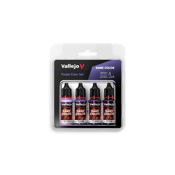 Vallejo - Game Color / 4 colors - Purple Color Set 18 ml-72382