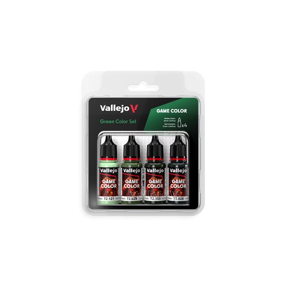 Vallejo - Game Color / 4 colors - Green Color Set 18 ml-72384
