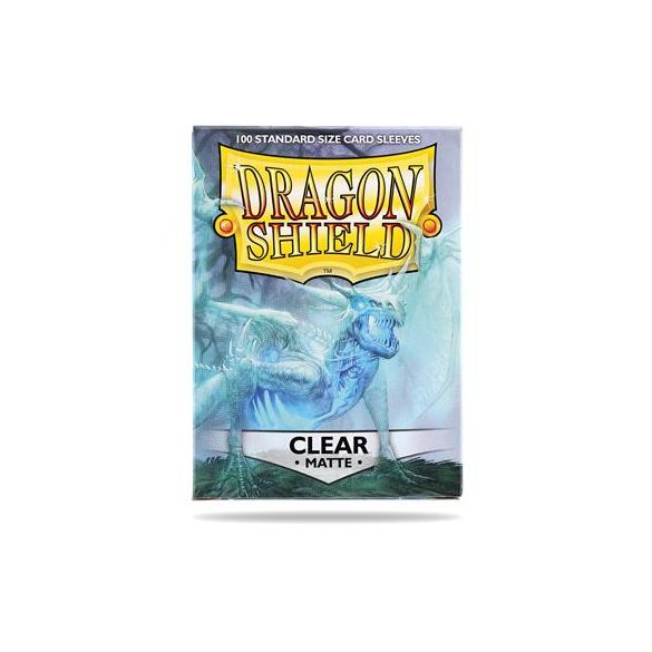 Dragon Shield Standard Sleeves - Matte Clear (100 Sleeves)-AT-11001