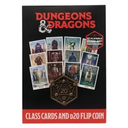 Dungeons & Dragons Class Cards and D20 Flip Coin-HAS-DUN21