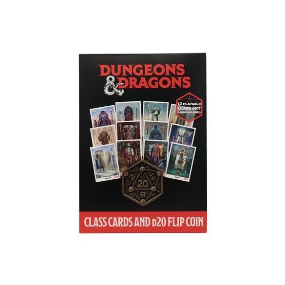 Dungeons & Dragons Class Cards and D20 Flip Coin-HAS-DUN21