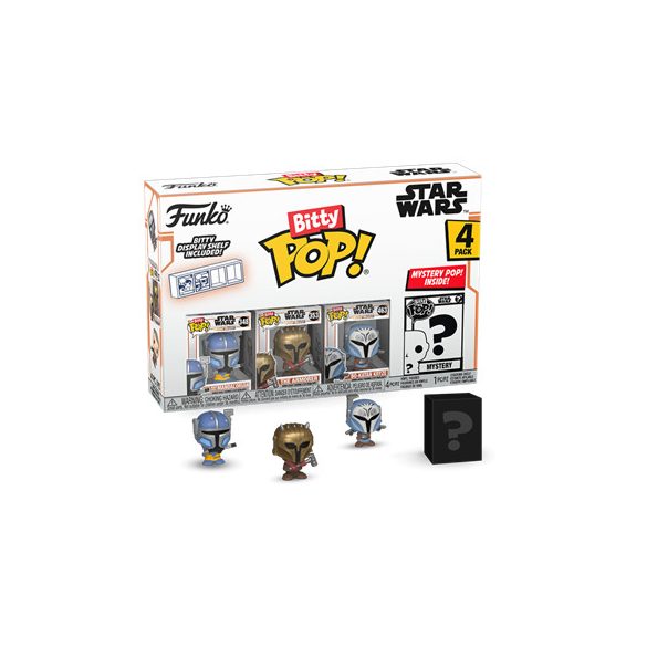 Funko Bitty POP! Mandalorian  - Heavy Mandalorian 4PK (3+1 Mystery Chase)-FK75451