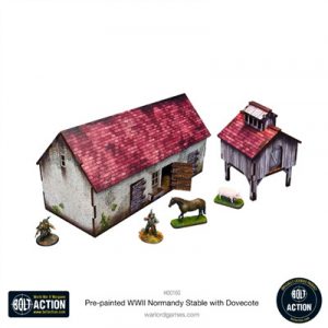Bolt Action: Pre-Painted WWII Normandy Stable With Dovecote - EN-H00160