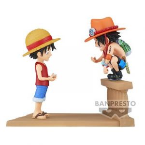 ONE PIECE WORLD COLLECTABLE FIGURE LOG STORIES-MONKEY.D.LUFFY & PORTGAS.D.ACE--BP89475P