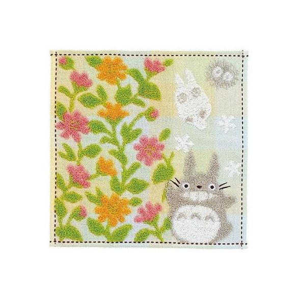 Mini Towel Totoro Flower garden 25x25 cm - My Neighbor Totoro-MARU-50169