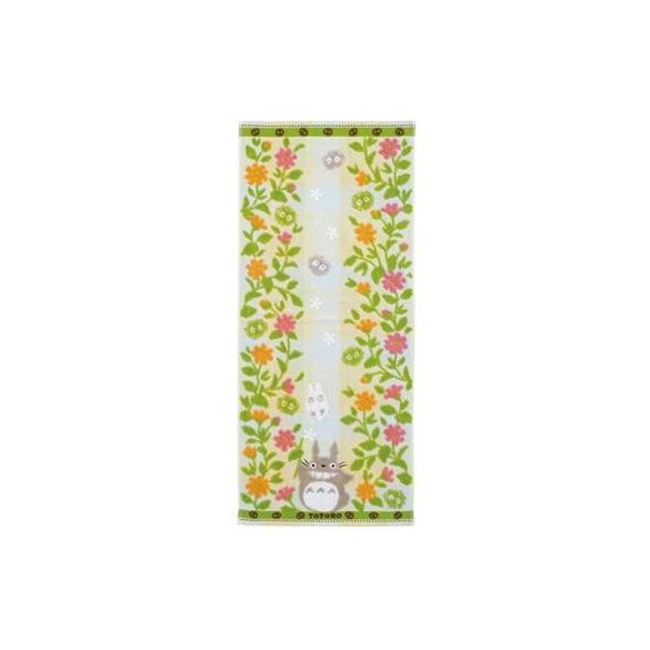 Towel Totoro Flower garden 34x80 cm - My Neighbor Totoro-MARU-50171