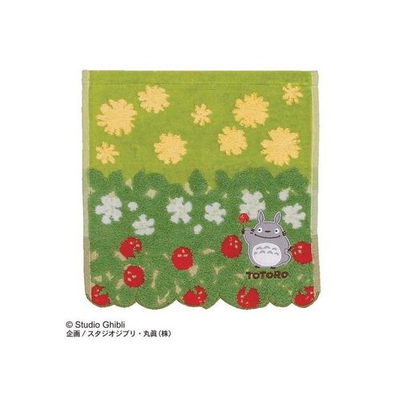 Mini Towel Totoro Flowers & Stawberries 25x25 cm - My Neighbor Totoro-MARU-54636