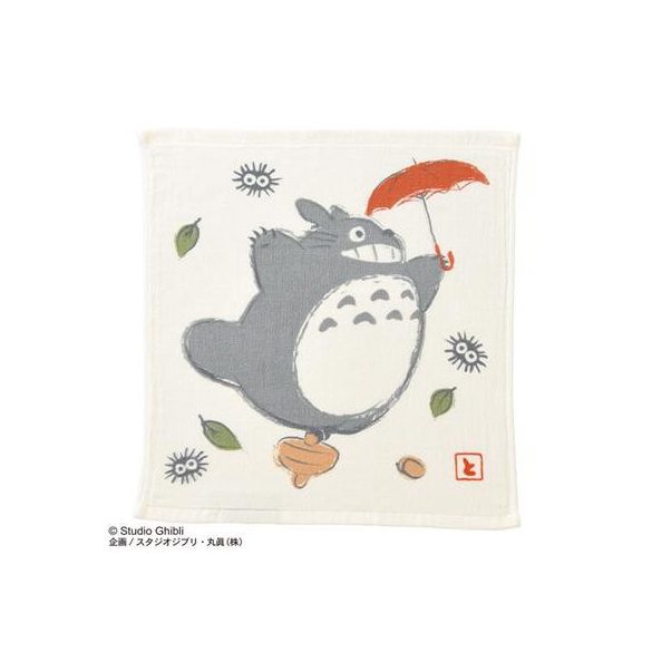 Imabari Mini Towel Big Totoro Umbrella 34X36 cm - My Neighbor Totoro-MARU-70344