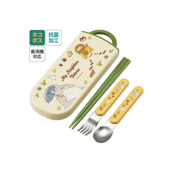 Set Chopsticks Spoon Fork Totoro & Catbus - My Neighbor Totoro-SKATER-64950