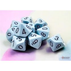 Chessex Opaque Pastel Blue/black Set of Ten d10s-25266