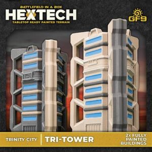 HexTech - Battlefield in a Box Terrain: Trinity City - Tri-Tower (x2)-HEXT11