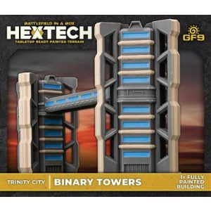 HexTech - Battlefield in a Box Terrain: Trinity City - Binary Towers (x1)-HEXT12