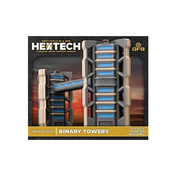 HexTech - Battlefield in a Box Terrain: Trinity City - Binary Towers (x1)-HEXT12