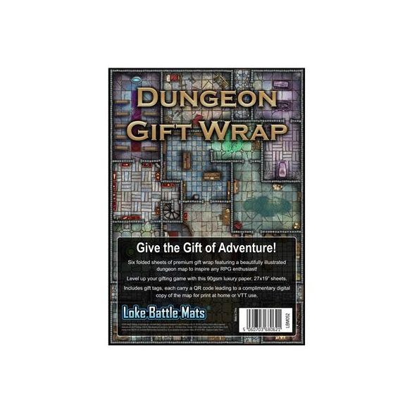 Dungeon gift wrap (pack of 6 sheets with tags) - EN-LBM-052