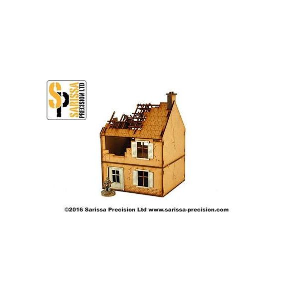 Sarissa Hobby & Terrain - Small House - Destroyed-N010