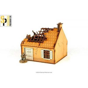 Sarissa Hobby & Terrain - Single Storey House - Destroyed-N022