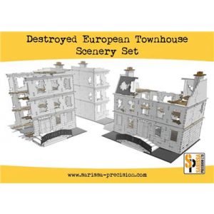 Sarissa Hobby & Terrain - Destroyed European Townhouse Scenery Set-N150