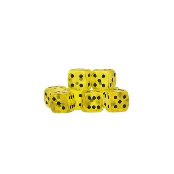 Warlord Games Dice - Yellow Citrine D6 Dice - 15mm (8)-WG-D6-43