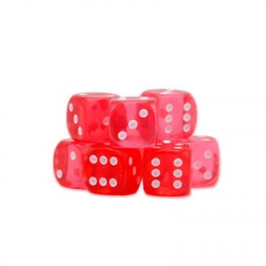 Warlord Games Dice - Ruby D6 Dice - 15mm (8)-WG-D6-45