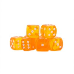 Warlord Games Dice - Amber D6 Dice - 15mm (8)-WG-D6-46