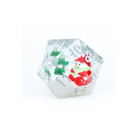 Sirius Dice - Large D20 - Snowman Scenic-SDZ0012-07