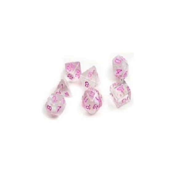 Sirius Dice - Dice Set - White cloud + Pink Ink-SDZ0002-09