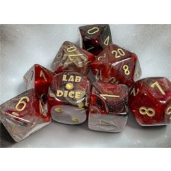 Lab Dice 8 - Borealis Cosmos/gold Polyhedral 7-Dice Set (with bonus die)-30064