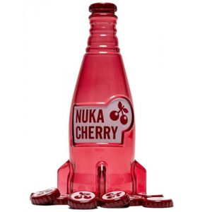 Fallout "Nuka Cola Cherry" Glass Bottle and Caps-1134570