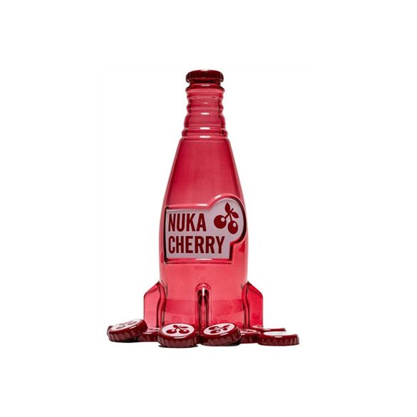 Fallout "Nuka Cola Cherry" Glass Bottle and Caps-1134570