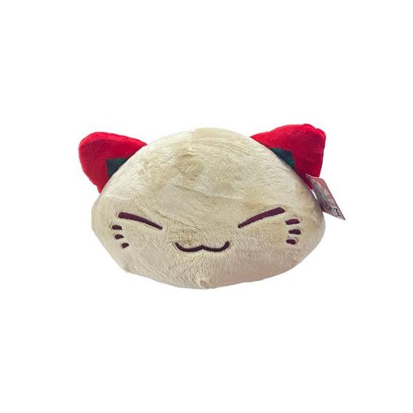 Nemu Neko - braun - rote Ohren mit Karomuster - 35cm Plüsch-PLS846