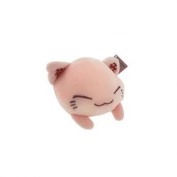 Nemu Neko - Rosa Neko mit roten Herz Ohren und weißen Flügen - 35cm Plüsch-PLS675