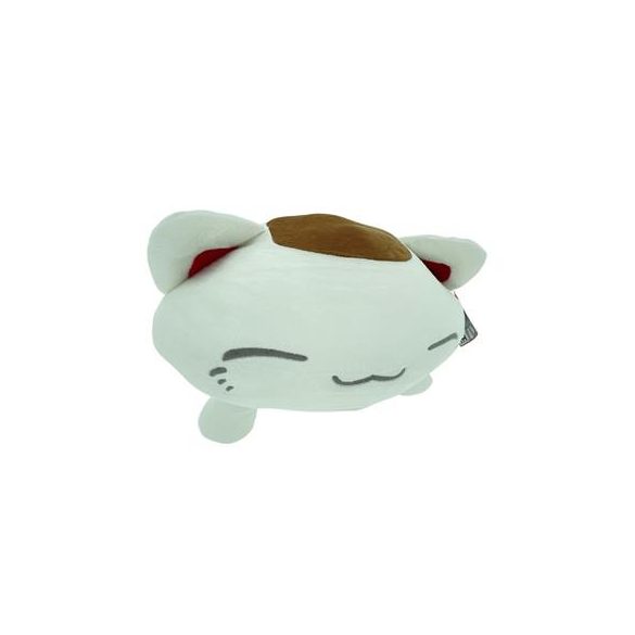 Nemu Neko - weiße Neko mit brauem Fleck am Rücken und roten Ohren - 20cm Plüsch-PLS685