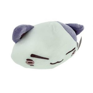 Nemu Neko - Weiße Neko mit lila Ohren - 35cm Plüsch-PLS673