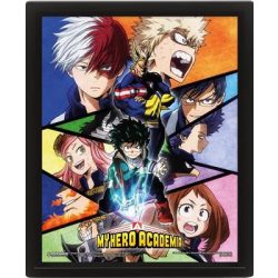 My Hero Academia - Characters Mosaic - 26x20 3D Rahmenbild-MER856