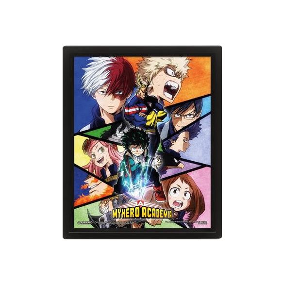 My Hero Academia - Characters Mosaic - 26x20 3D Rahmenbild-MER856